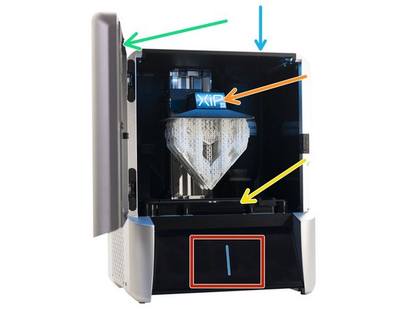 The touch screen interface is located on the front of the machine.