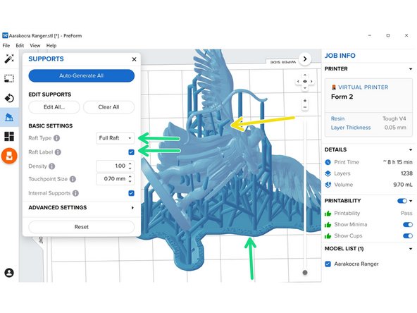 Click &quot;Auto-Generate All&quot; or &quot;Auto-Generate Selected&quot; to generate supports