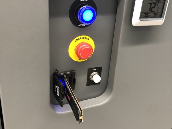 On the touchscreen click the side menu (top right corner) and go to Build Logs