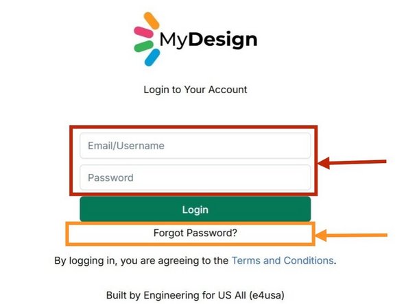 Enter your Email/Username (your email address) and your Password.