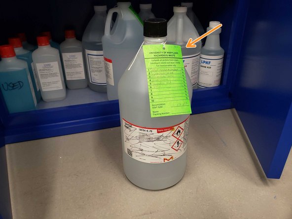 Submit a chemical waste pickup request at https://app.essr.umd.edu/rw/chemForm