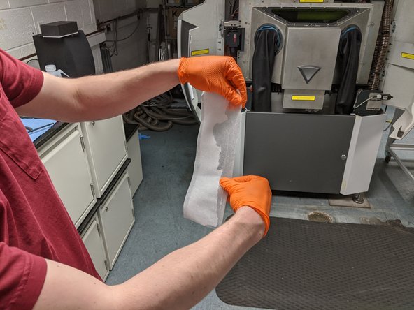 Spray the top edge with Alcohol