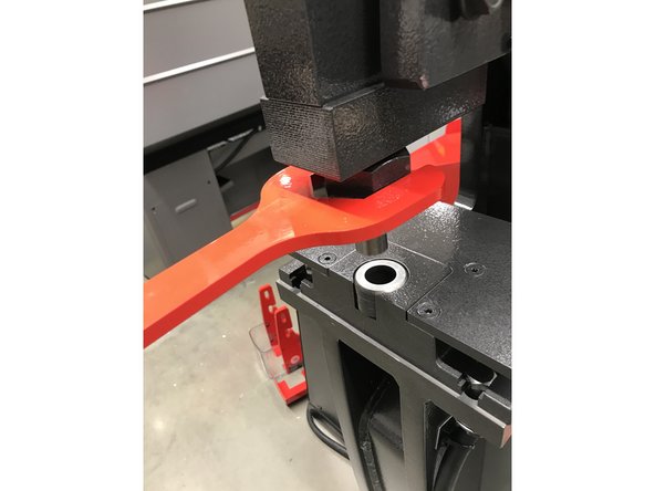 Tighten with big red wrench.