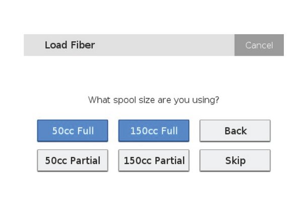 Select the type of spool you are loading