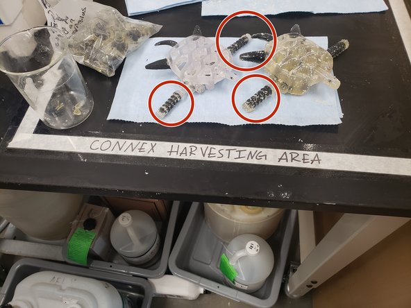 For large prints that contain a lot a solid structure (i.e. Vero) in them, and/or channels where support material couldn't be sonicated out, you can use PowerBlast after sonication and your first cleaning