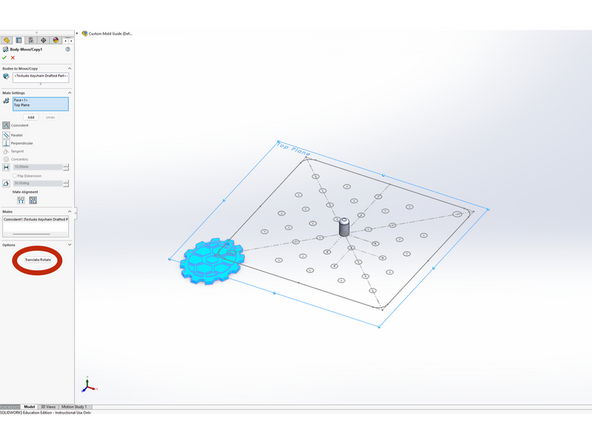 From the menu bar, select Insert > Part to insert your drafted part.