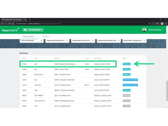 While your order is processed, use PaperCut Job Ticketing to communicate with our staff.