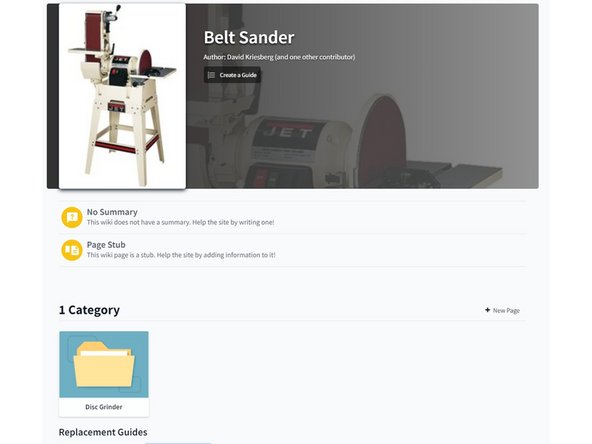 All maintenance Dozukis for the Belt Sander can be found in the link below.