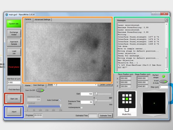 Select &quot;Start Job&quot; once the file has loaded.