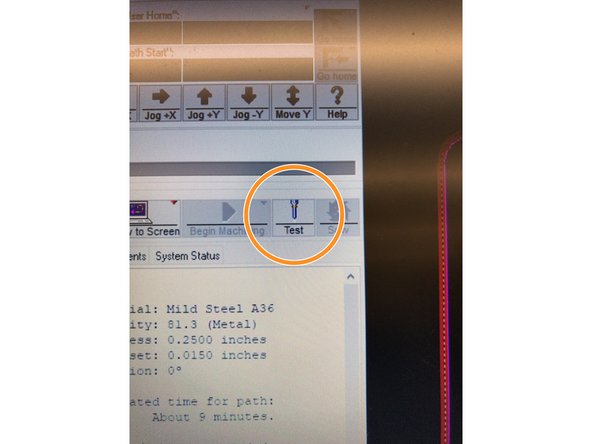 On ProtoMax Make click test, select &quot;Test Cutting Head&quot; and select next, then click &quot;Start Test&quot;.