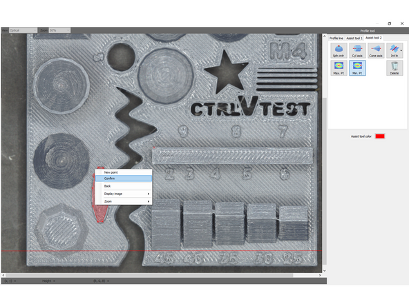 Generates the minimum point as point element in the height direction within the specified area.