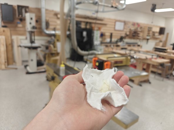 Apply a light amount of paste (see pic 2) onto the rag and mix into the rag well