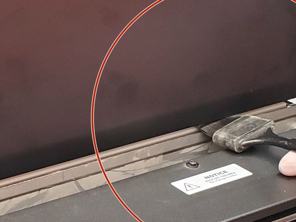 Use the brush from the right utility cabinet for this process, careful not to get powder everywhere