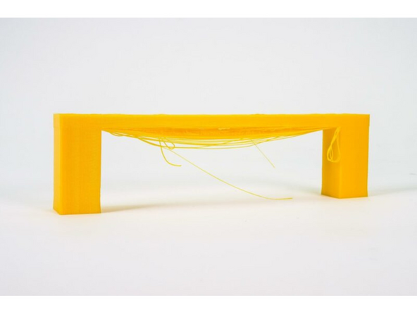 The best results are achieved only over short distances because the printer’s fans need to cool the extruded plastic mid-air in order to create a solid connection.