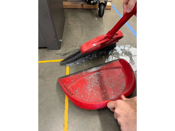 Optionally, you can use a vacuum