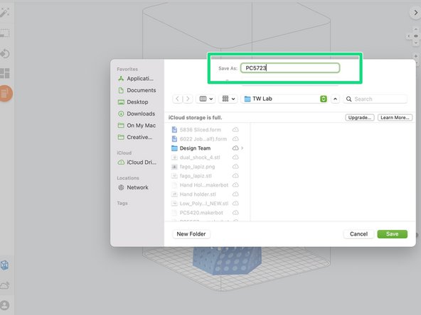 Uploading the part to PaperCut after slicing is important so that those that come after can check quoting, or can redownload/upload the part if something goes wrong