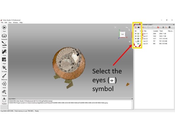 Select the file you want to import from the SD card