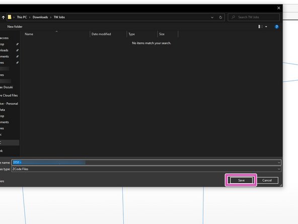 Export the file to use on the printer