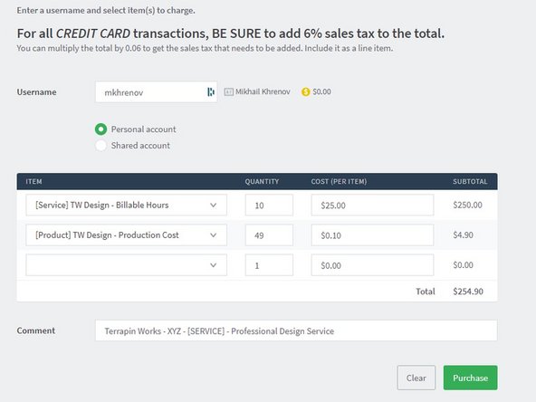 The project manager should bill the client according to the invoice presented using PaperCut Webcashier at ter.ps/pcbill.