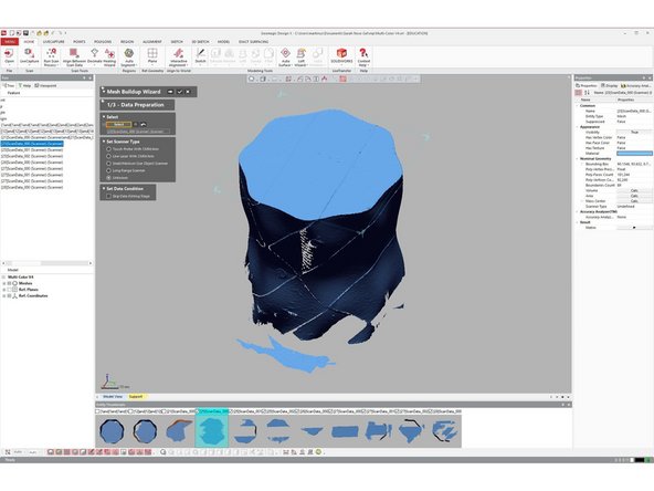 Follow the procedure explained in step 4 to 6 to scan the bottom section of the base