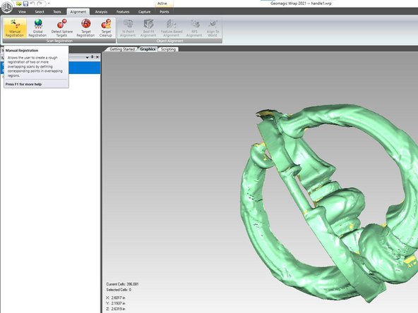 Once all scan group have been cleaned, you need to combine your scan setups  so that the data is aligned