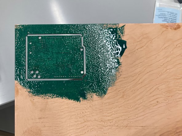 The solder mask repels solder and insulates the board.