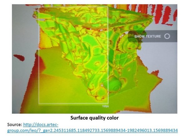 The color of the scanned surface determine the scan quality