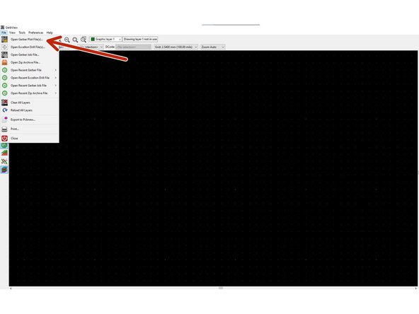 Select file -&gt; open Gerber plot files