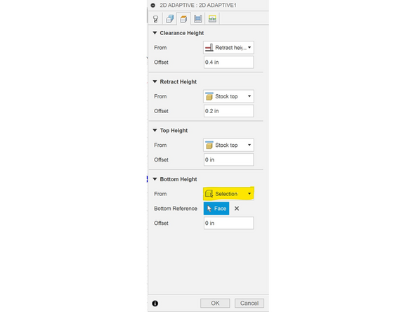 For pocket selection, select the edge of the back and the drawing  created on the edge of the holder part excluding the center. Both are outlined in read.