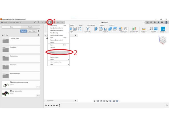 After you create your model, you have to export it as a .stl file, which stands for stereolithography file.