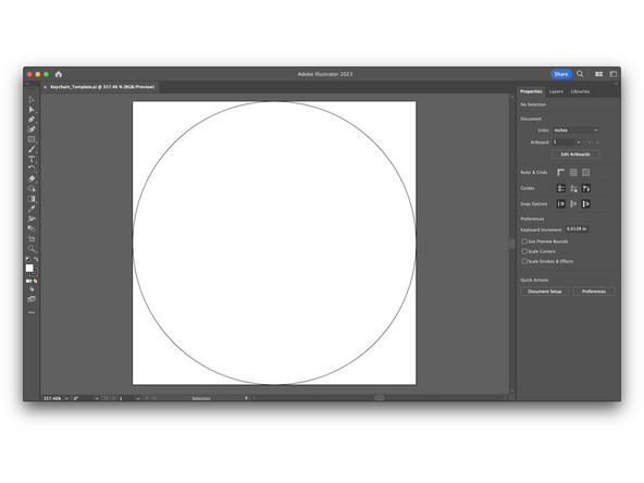 Open the Adobe Illustrator Template.