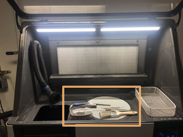 Every 5 prints, the filter on the Sift will need to be cleaned