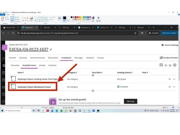 Select Project to view student details