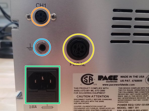 Instant Setback for channel 1 - used with the TD-100 handpiece and an instant setback cubby