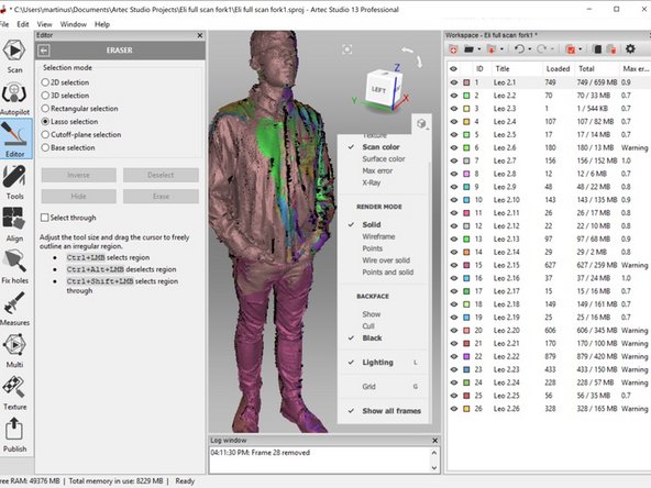 For this case you can try to see if you can remove the portion of the scan data which is not-align