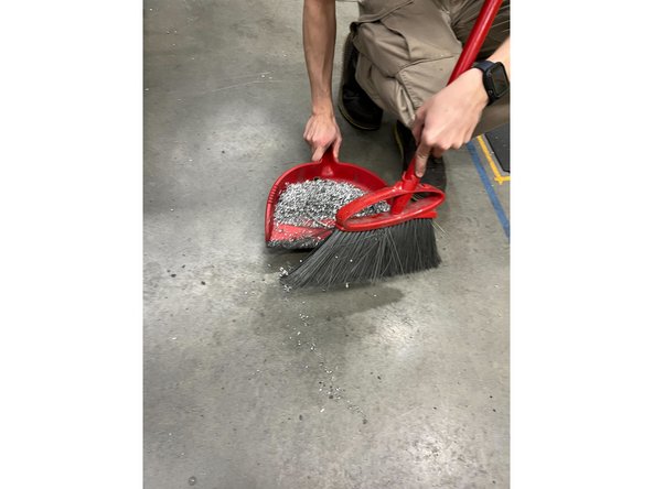 Throw away any trash that may have fallen on the floor as well!