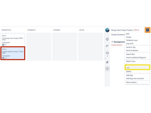 This step creates a link to the project in the token