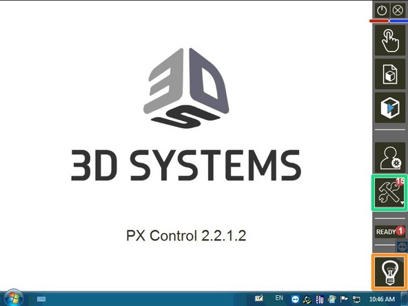 The power button turns the machine off