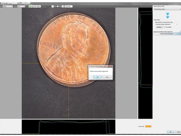A new window will pop up where you can select which data will be used as the reference data for the comparison (See the first figure)
