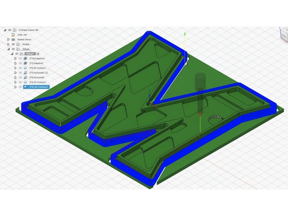 Select 2D contour and pick the bottom edge of the part shown in the picture.