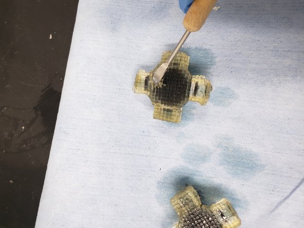 When the sonicator is done, remove the beakers.