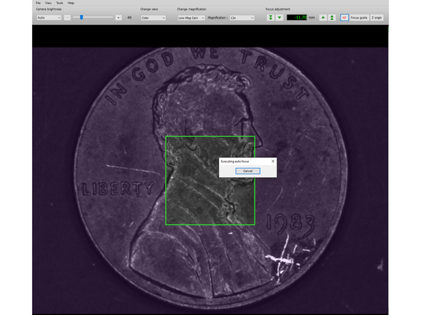 &quot;AF&quot; stands for &quot;Auto Focus&quot;, and when clicked will focus on the center of the screen