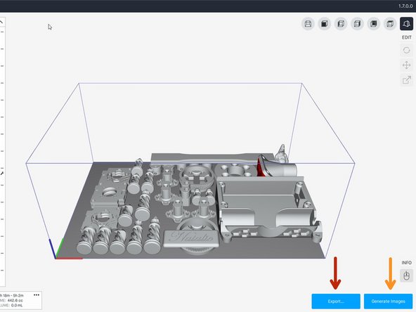 Export a .3mf of the full build without setters