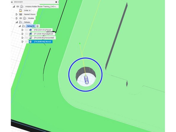 If zooming into a hole, the helix is clearly visible.