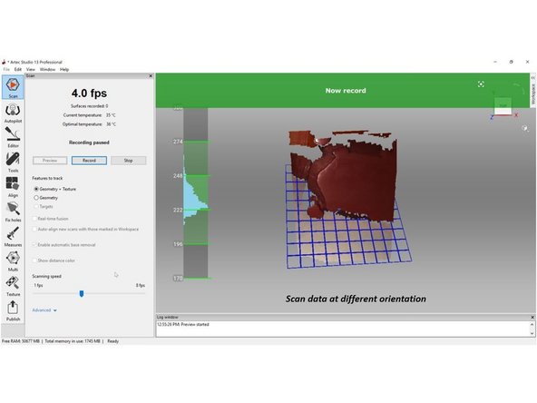 If the object is not stable in the new orientation, use a vice or support structure to hold it in place.