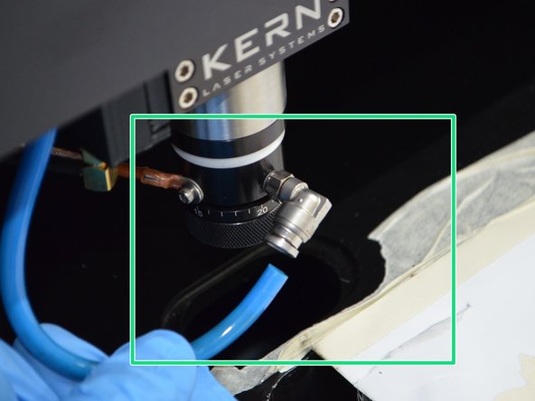 Unplug the air hose before unscrewing and replug it back in when done