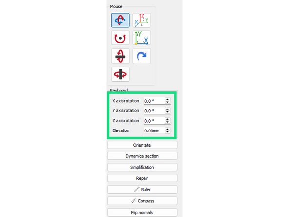 Once this is done press the next button at the bottom right of the screen. This will bring you to the orientation screen. WARNING, by pressing import you will skip the support steps and drop the part directly on the plate.