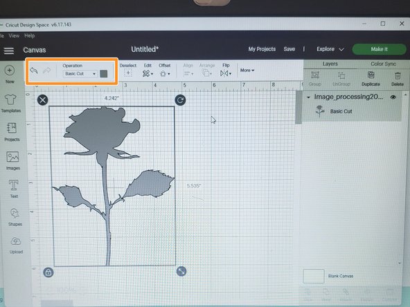 Once selected, you'll be brought back to the canvas board