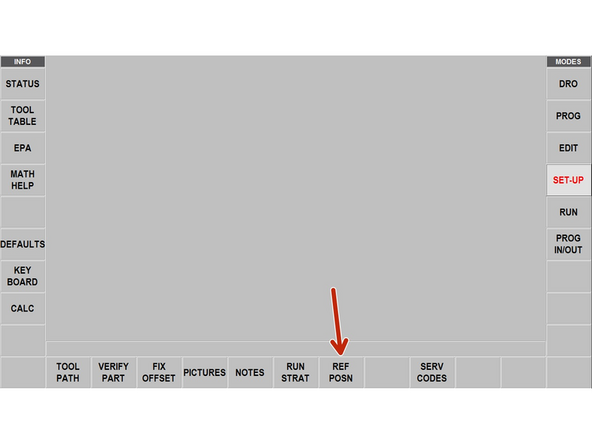Select REF POSN to bring up the reference position dialog.
