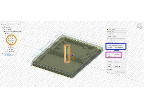 The first option for most operations is the &quot;Stock Point.&quot; Always be sure to select the top middle point.